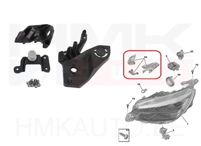 Esitule kinnituste remontkomplekt parem OEM Peugeot 208,2008 2019- - PSA  1656169480 - OE - 100% Genuine Part