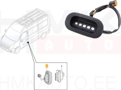 Liugukse kontaktlüliti vastus OEM Renault Master III  5-kontakti - REN  252160005R - OE - 100% Genuine Part