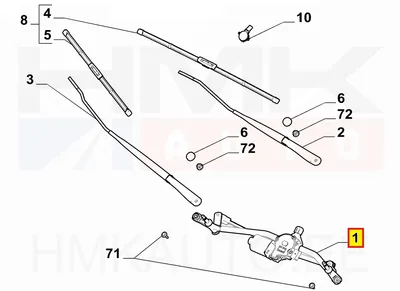Klaasipühkijate hoovastik koos mootoriga OEM Jumpy/Expert/Proace 2016- - PSA  9808465280 - OE - 100% Genuine Part