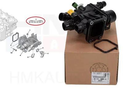 Termostaat korpusega OEM Citroen/Peugeot 1,2THP  EB2ADT - PSA  9812131480 - OE - 100% Genuine Part