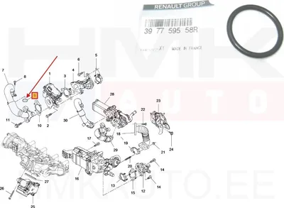 EGR toru tihend OEM Renault Master 2,3DCi 2010- - REN  397759558R - OE - 100% Genuine Part