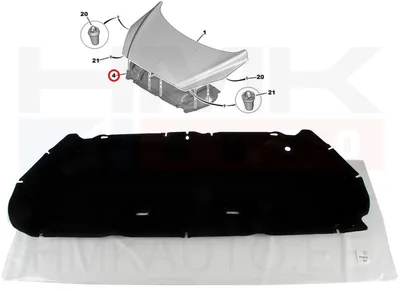 Kapoti müramatt OEM Peugeot 308 2007- - PSA  7979J8 - OE - 100% Genuine Part
