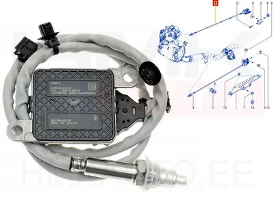 NOx andur eesmine OEM Renault Kadjar 1,5DCI - REN  227904663R/L - OEM (no box)