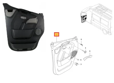 Uksepolster esiuksele vasak OEM Renault Master III 2012-2017 (must-hall) - REN  809012510R - OE - 100% Genuine Part