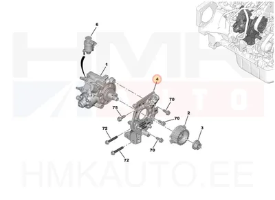 Kõrgsurvepumba kronstein OEM Citroen/Peugeot 1,6HDi - PSA  1614345680 - OE - 100% Genuine Part