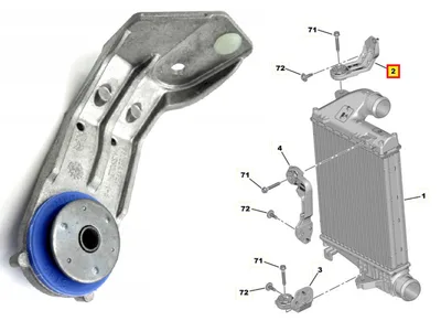 Turbo vahejahuti kinnituskronstein ülemine OEM Citroen Jumpy/Peugeot Expert 2016- - PSA  9806541980 - OE - 100% Genuine Part