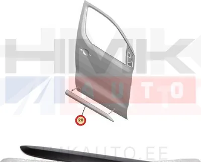 Esiukse liist parem OEM Jumpy/Expert/Proace 2016- (must) - PSA  98087470XT - OE - 100% Genuine Part
