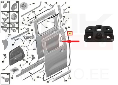 Liugukse suunaja alumine OEM Jumpy/Expert/Scudo 2016- - PSA  9845327580 - OE - 100% Genuine Part
