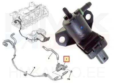 EGR juhtsolenoid OEM Citroen/Peugeot 1,5BlueHDI DV5R - PSA  9812031180 - OE - 100% Genuine Part