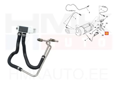 Väljalaskegaaside rõhuandur (koos torudega) OEM Renault Trafic III 1,6DCI 2014- - REN  208158007R - OE - 100% Genuine Part