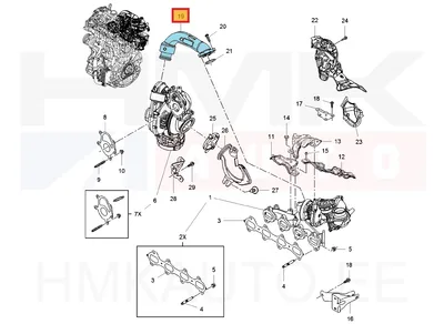 Turbode ühendustoru OEM Renault Master III 2,3DCI Biturbo 2014- - REN  144D22173R - OE - 100% Genuine Part