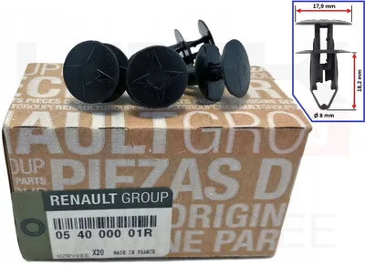 Liistu/polstri tüübel OEM Renault 8mm (1tk.) - REN  054000001R - OE - 100% Genuine Part