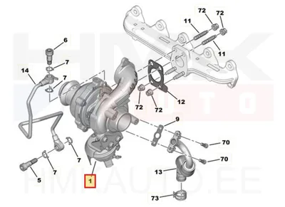 Turbolaadur OEM Citroen/Peugeot 1,6BlueHDI EURO6 - PSA  1610580580 - OE - 100% Genuine Part