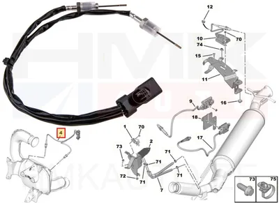 Väljalaskegaaside temperatuuri andurite komplekt OEM Citroen/Peugeot 2,0BlueHDi - PSA  9807562780 - OE - 100% Genuine Part