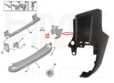 Tagastange nurk parem OEM Citroen Berlingo/Peugeot Partner 2018-  (lühike , tagaluuk) - PSA  9816789580 - OE - 100% Genuine Part