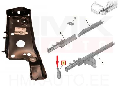 Poolraami otsaplekk eesmine vasak OEM Citroen Jumpy/Peugeot Expert 2016- - PSA  9827070880 - OE - 100% Genuine Part