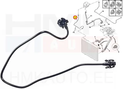 Paisupaagi ülevoolu toru OEM Citroen/Peugeot 1,6HDI - PSA  1323A2 - OE - 100% Genuine Part