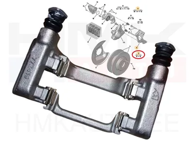 Pidurisadula raam (kelk) tagumine vasak OEM Citroen/Peugeot/Fiat - PSA  1608999080 - OE - 100% Genuine Part