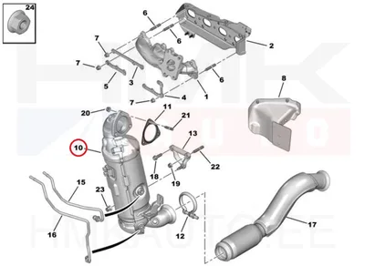 Tahmafilter/katalüsaator(GPF/FAP) OEM Citroen/Peugeot 1,6THP 2018-  Euro6.2  K737 - PSA  9829963580 - OE - 100% Genuine Part
