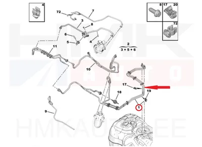 Kütusetorustik OEM Jumper/Boxer 2,0/2,2BlueHDi Euro6 2016- - PSA  1690660780 - OE - 100% Genuine Part