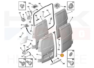 Tagauste vaheline tihend OEM Citroen Jumpy/Peugeot Expert 2016- - PSA  9808813180 - OE - 100% Genuine Part
