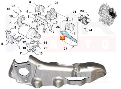 Turbo tihend Renault 1,6dCi R9M - 290.841 - Elring