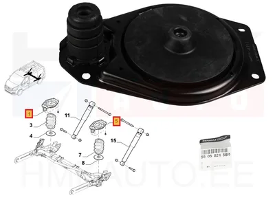 Vedrutaldrik tagumine ülemine OEM Renault Trafic II,III - REN  550502458R - OE - 100% Genuine Part