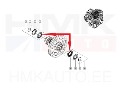 Veovõlli tihend OEM Renault DW6 automaatkäigukast - REN  383428760R - OE - 100% Genuine Part