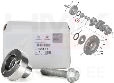 Väntvõlli rihmaratta rumm OEM Peugeot/Citroen 1,6 THP/VTi - PSA  0513E1 - OE - 100% Genuine Part