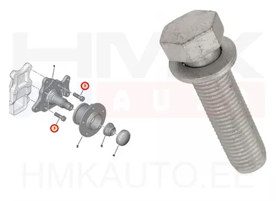Tagasilla telje kinnituspolt OEM Jumper/Boxer/Ducato 2006-  (M14x1,50-L58) - PSA  518121 - OE - 100% Genuine Part