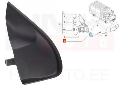 Uksepeegli kolmnurk parem OEM Jumper/Boxer/Ducato 2006- - PSA  815677 - OE - 100% Genuine Part