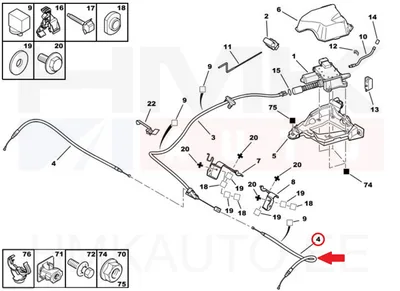 Seisupiduritross tagumine parem Citroen C4 Picasso - PSA  9676744080J - OEM (no box)