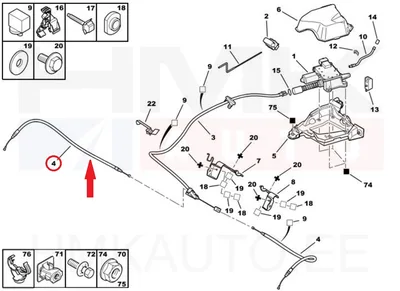 Seisupiduritross tagumine vasak Citroen C4 Picasso - PSA  9676746080J - OEM (no box)