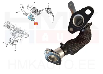 EGR toru OEM Renault Master 2,3DCI BiTurbo 2019-  (M9T-716,726) - REN  147255421R - OE - 100% Genuine Part