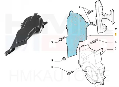 Hammasrihma kate ülemine OEM Citroen/Peugeot/Fiat 2,0HDI DW10 Euro4 - FIAT  9655399580 - OE - 100% Genuine Part