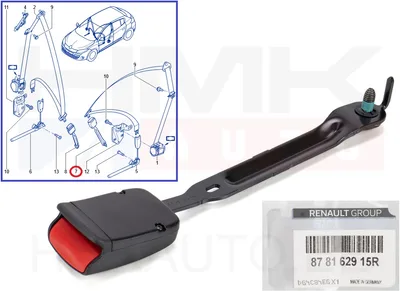 Turvavöö vastus eesmine vasak OEM Megane III - REN  878162915R - OE - 100% Genuine Part