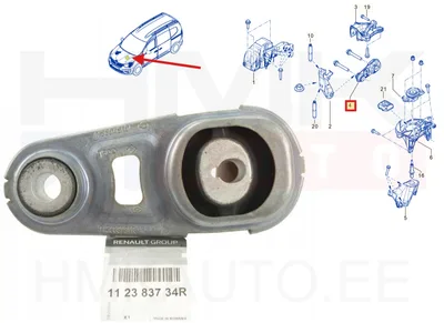 Mootoripadi tagumine OEM Renault Megane IV,Scenic IV,Kangoo III, Kadjar - REN  112383734R - OE - 100% Genuine Part