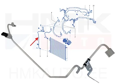 A/C toru, kõrgsurve OEM Renault Koleos II - REN  924405891R - OE - 100% Genuine Part