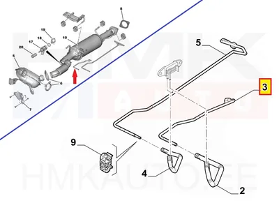 Väljalaskegaaside rõhuanduri toru OEM Jumper/Boxer/Ducato 2,2BlueHDI 2018- Euro6 - PSA  1640279380 - OE - 100% Genuine Part