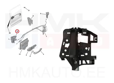 Ukselink liuguksele, sisemine parem OEM Jumpy/Expert 2016- - PSA  98120933XT - OE - 100% Genuine Part