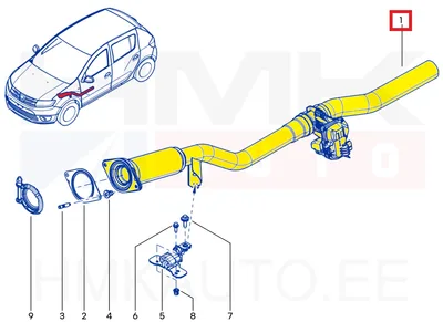 Heitgaaside klapp OEM Dacia Logan, Sandero 1,5DCI - REN  200105495R - OE - 100% Genuine Part