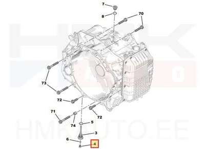 Õlikork käigukastile alumine OEM Citroen/Peugeot (AMN8/ATN8 automaatkastile) - PSA  9824607280 - OE - 100% Genuine Part