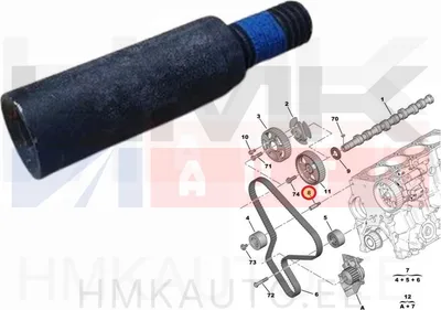 Hammasrihma juhtrulli kinnituspolt OEM Citroen/Peugeot/Fiat  M8x1,25 L16/34 - PSA  082017 - OE - 100% Genuine Part