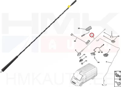 Antenni vars OEM Jumper/Boxer/Ducato 2014- - FIAT  1374428080 - OE - 100% Genuine Part