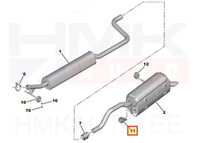 Summuti kinnitustugi OEM Citroen Berlingo/Peugeot Rifter 2018- - PSA  9814712580 - OE - 100% Genuine Part