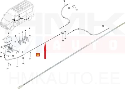 Seisupiduri reguleervarras OEM Renault Master III 2010- (MWB) - REN  364519890R - OE - 100% Genuine Part