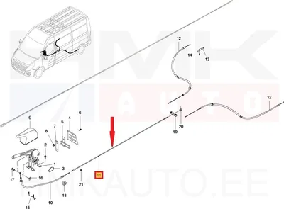 Seisupiduri reguleervarras OEM Renault Master III 2010- (LWB) - REN  364512795R - OE - 100% Genuine Part