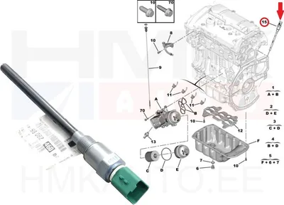 Õlitaseme andur OEM Citroen/Peugeot 1,6THP  EP6FDTX, EP6FDT - PSA  9806246080 - OE - 100% Genuine Part