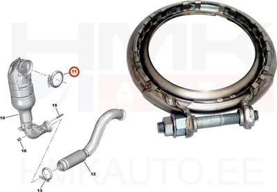 Summuti klamber tihendiga OEM Citroen/Peugeot 1,2 THP (90mm) - PSA  9809148680 - OE - 100% Genuine Part