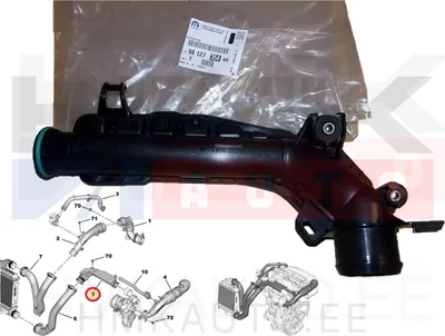 Turbo õhutoru OEM Citroen/Peugeot 1,2THP - PSA  9812735880 - OE - 100% Genuine Part